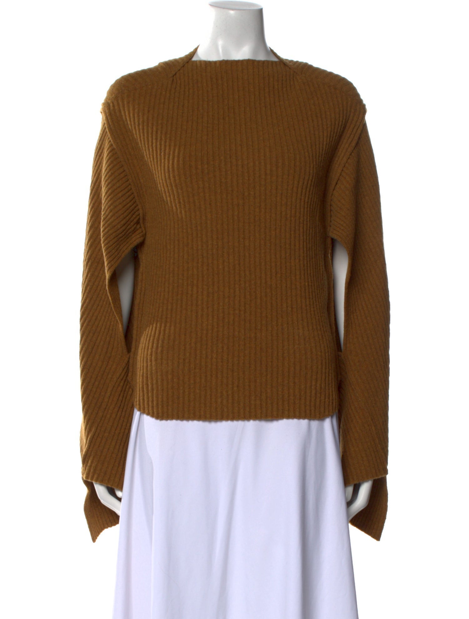 Victoria Beckham Virgin Wool Bateau Neckline Sweater w/ Tags