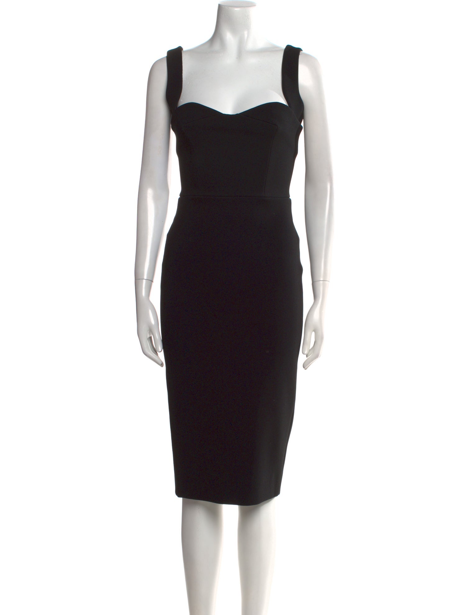 Victoria Beckham Square Neckline Midi Length Dress