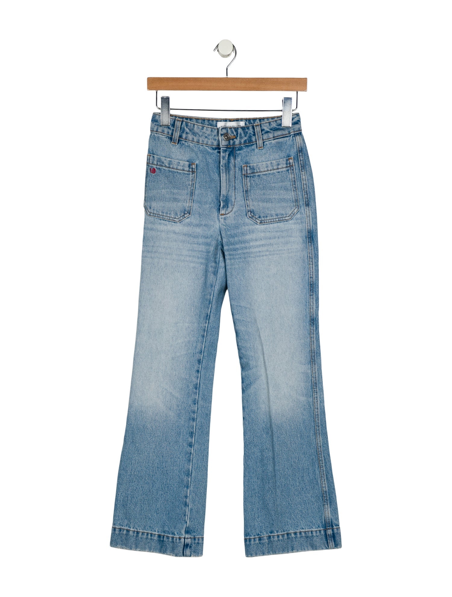 Victoria Beckham Mid-Rise Wide Leg Jeans