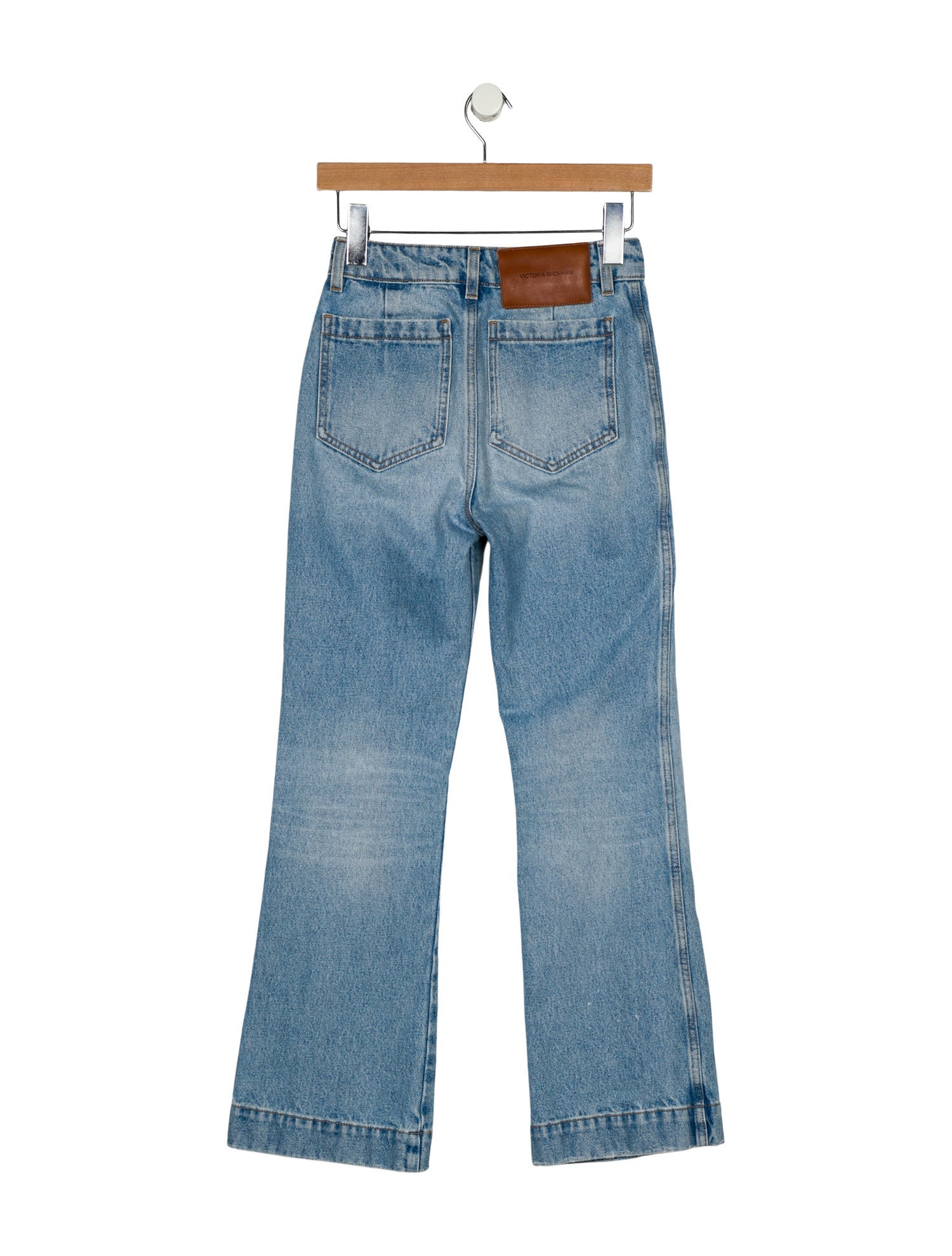 Victoria Beckham Mid-Rise Wide Leg Jeans
