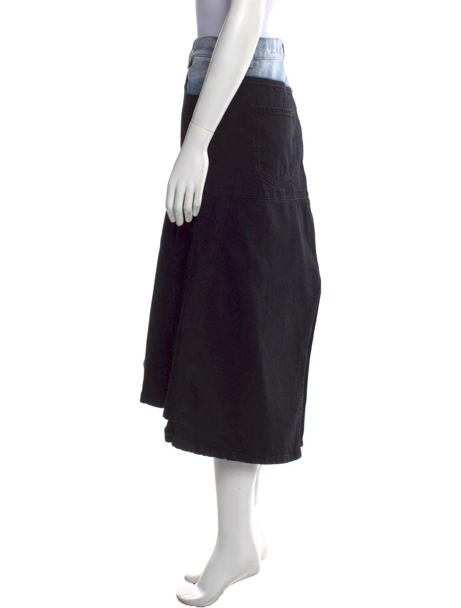 Victoria Beckham Raw-Edge Trim Knee-Length Skirt