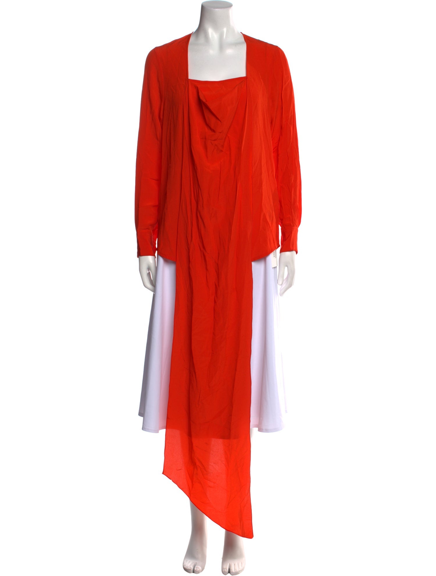 Victoria Beckham Silk Square Neckline Tunic