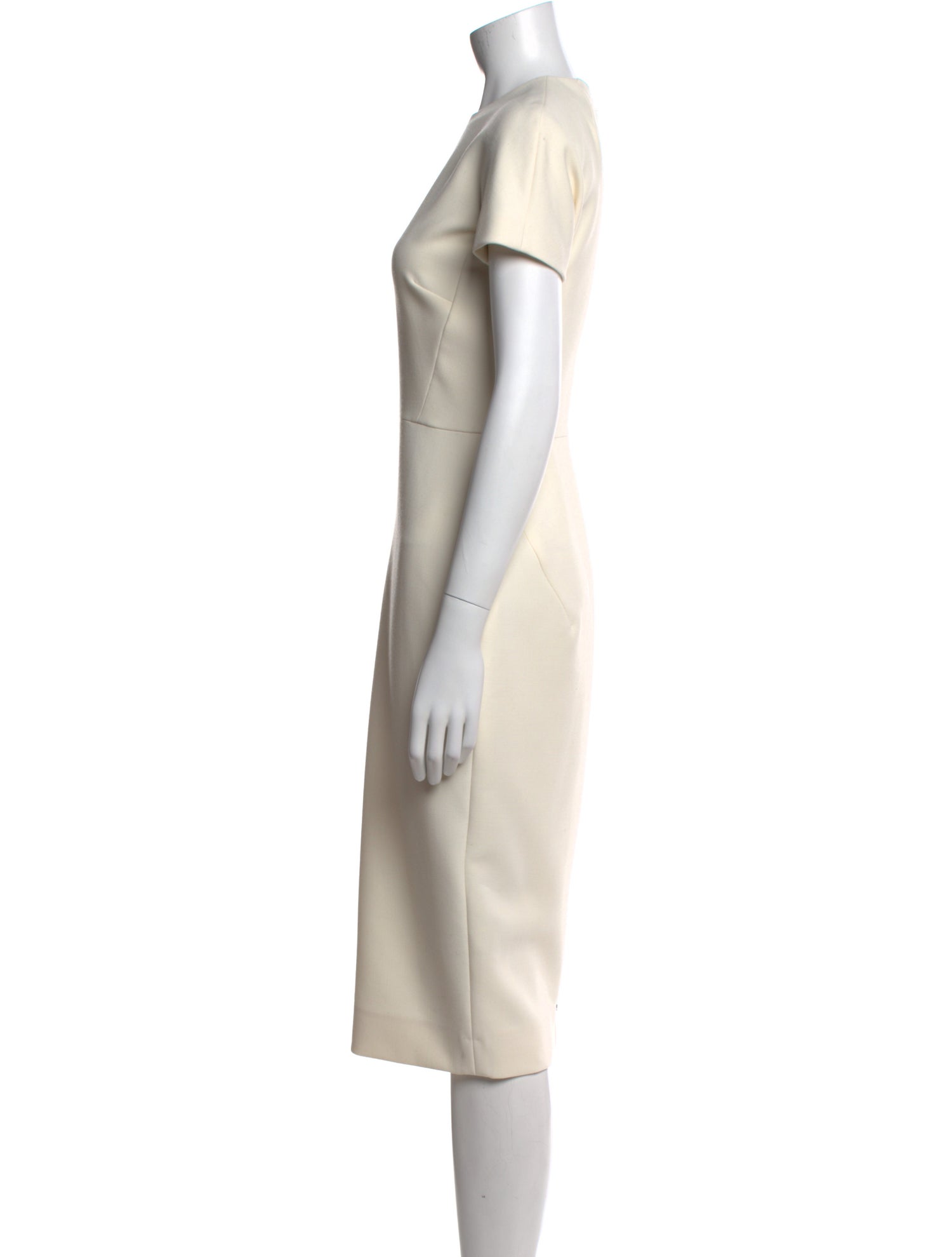 Victoria Beckham Crew Neck Midi Length Dress