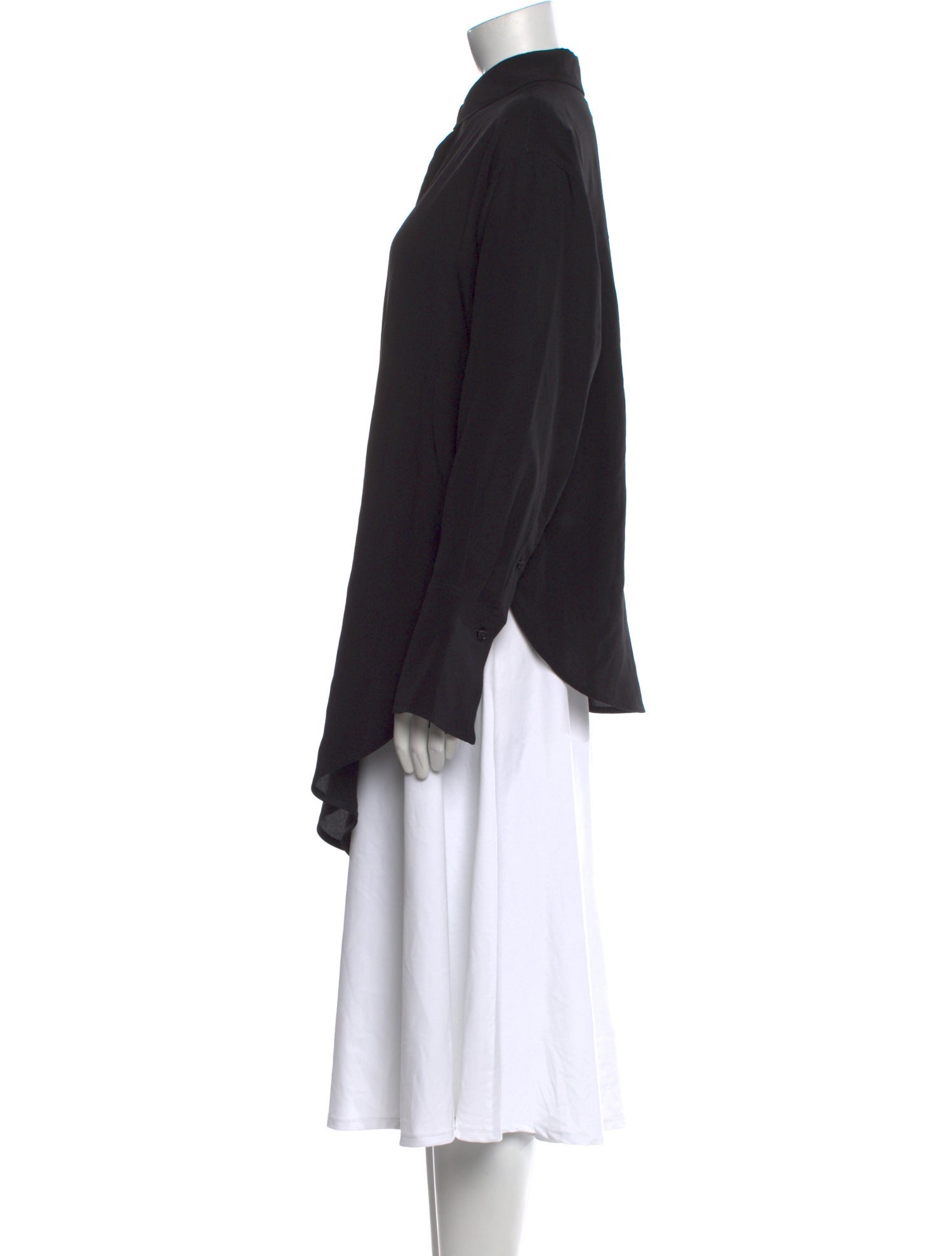 Victoria Beckham Silk Mock Neck Tunic