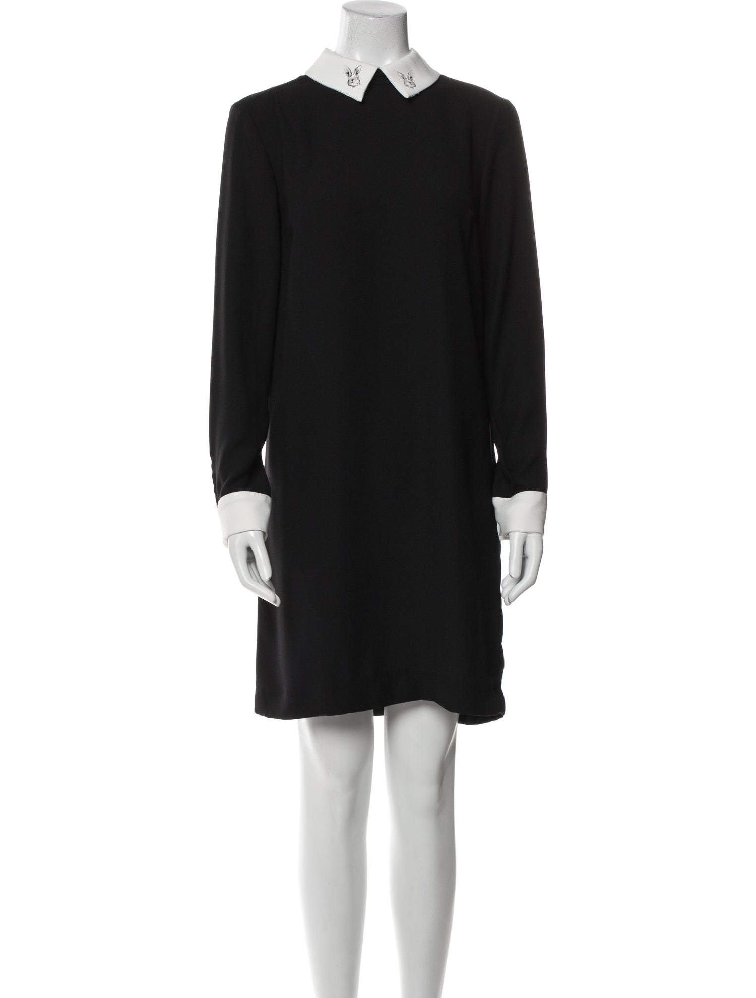 Victoria Beckham Mock Neck Knee-Length Dress