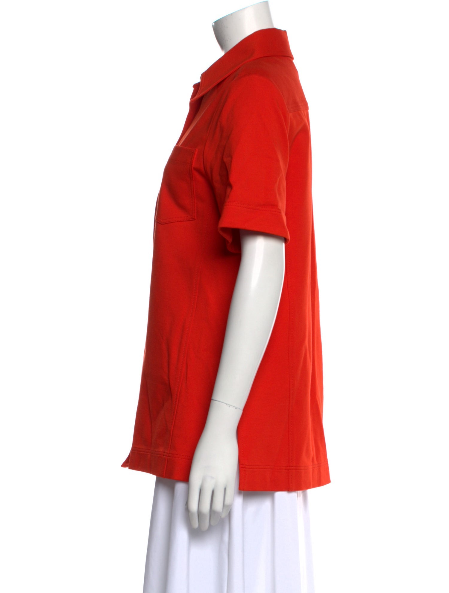 Victoria Beckham Short Sleeve Button-Up Top