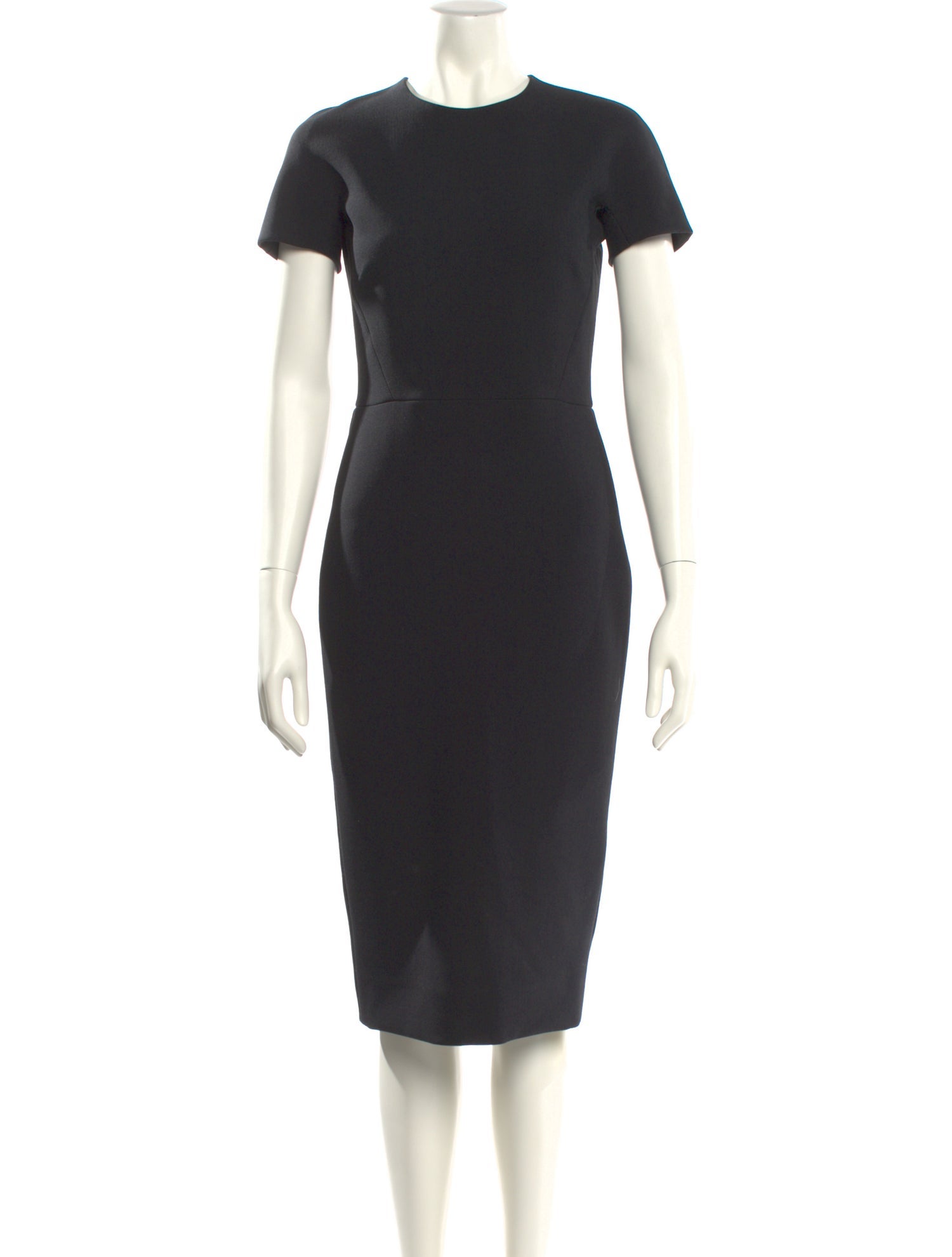 Victoria Beckham Crew Neck Midi Length Dress