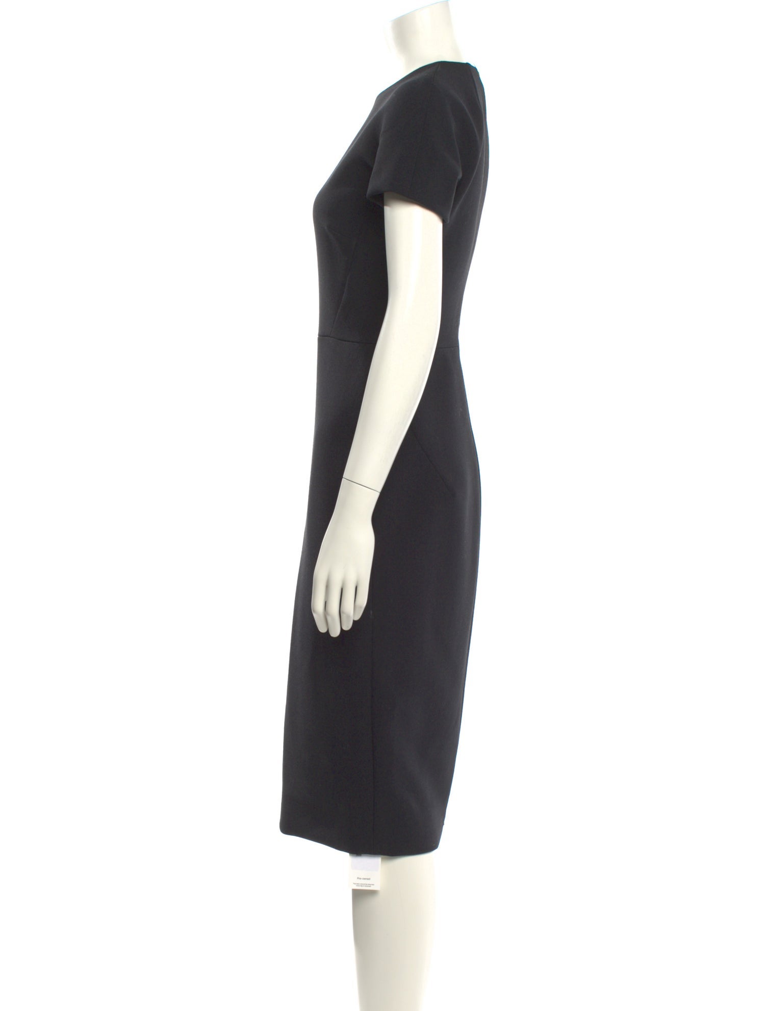 Victoria Beckham Crew Neck Midi Length Dress