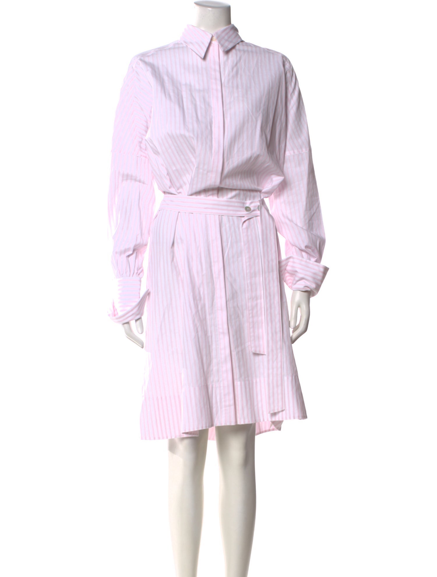 Victoria Beckham Striped Midi Length Dress