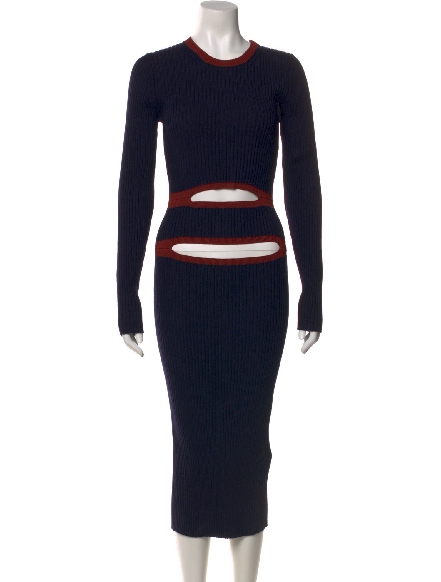 Victoria Beckham Striped Long Dress