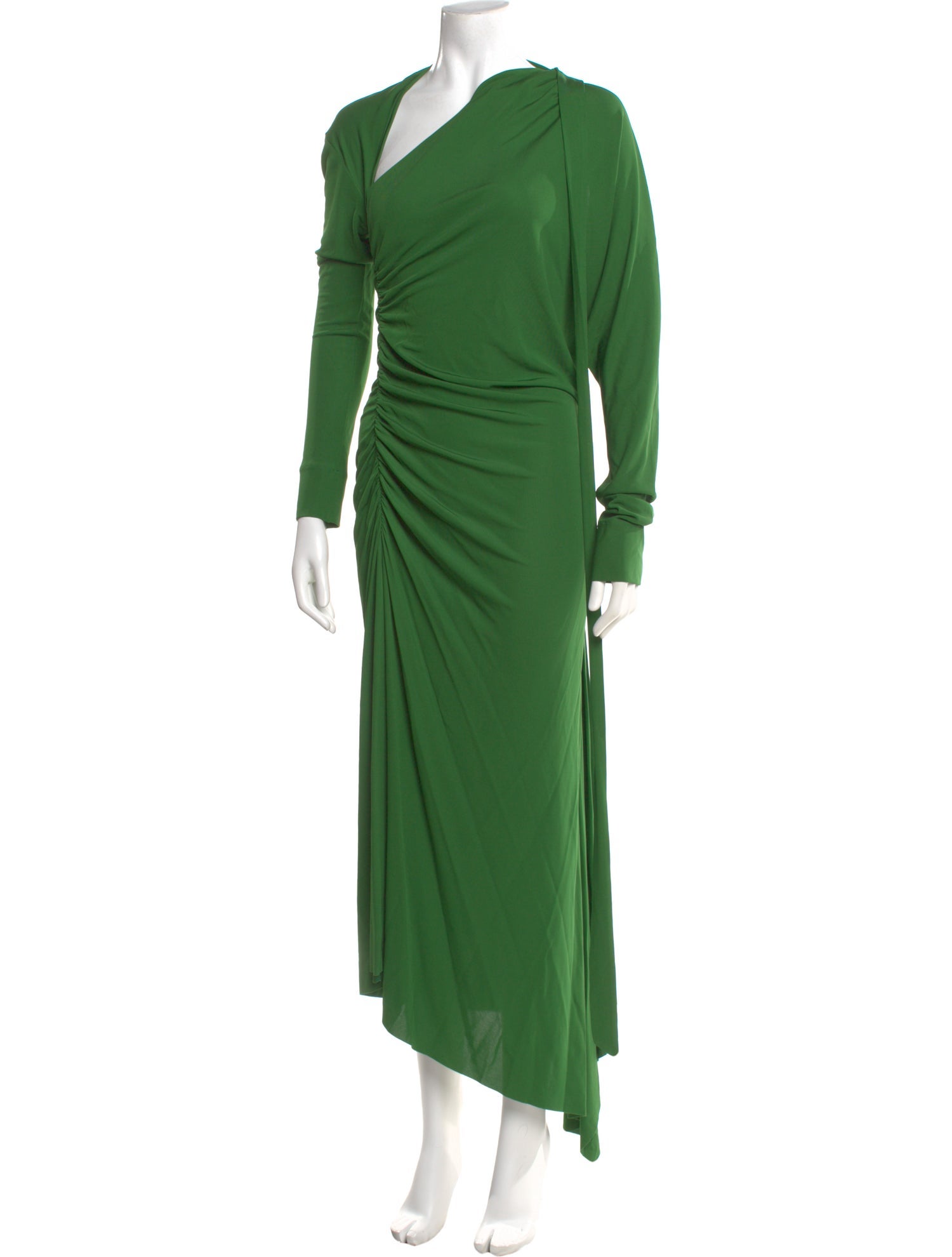 Victoria Beckham One-Shoulder Midi Length Dress w/ Tags - Green Dresses,  Clothing - VBK63583 | The RealReal