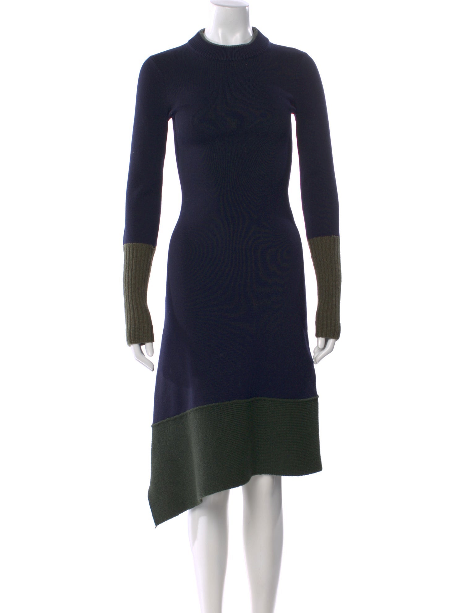 Victoria Beckham Wool Midi Length Dress