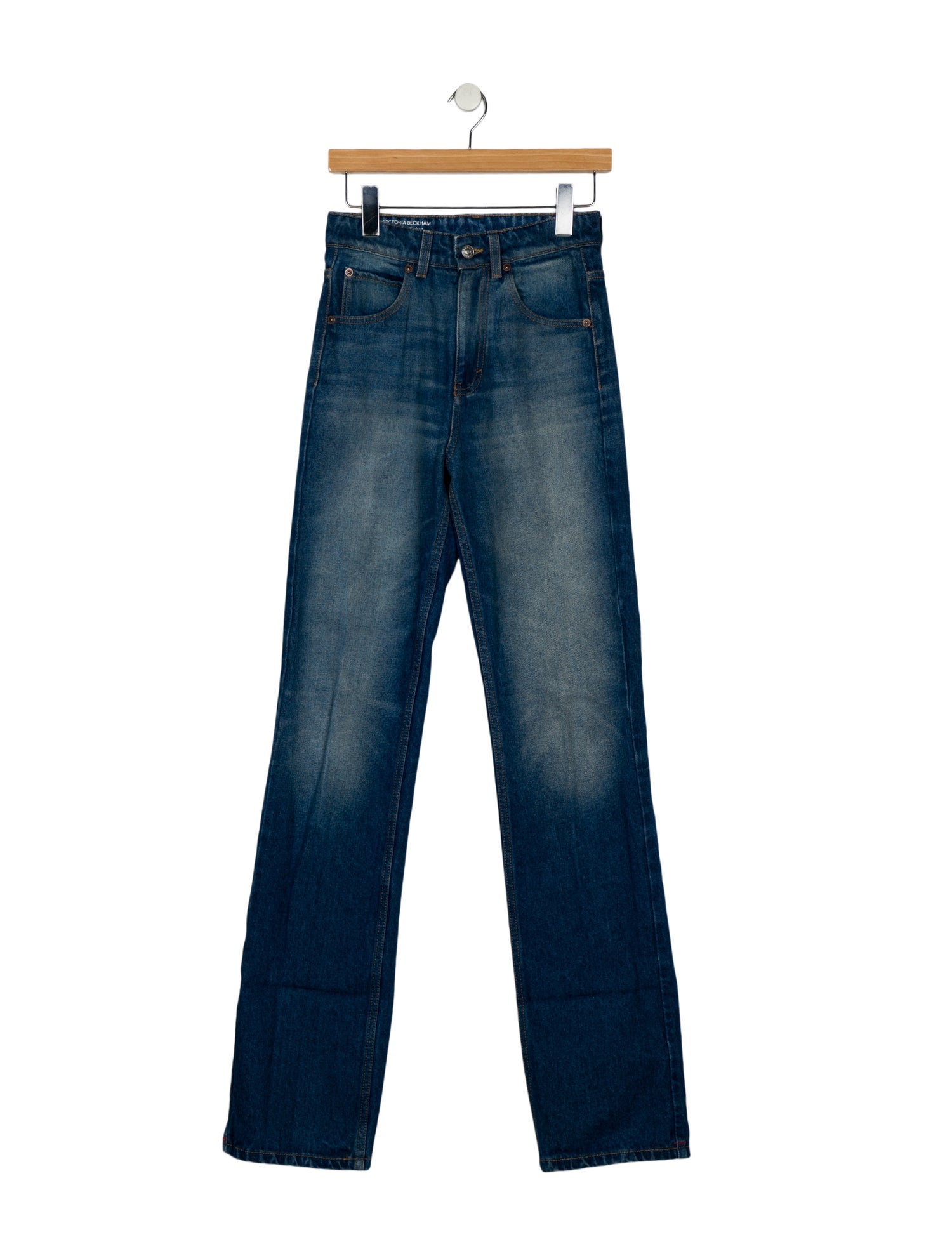 Victoria Beckham High-Rise Straight Leg Jeans