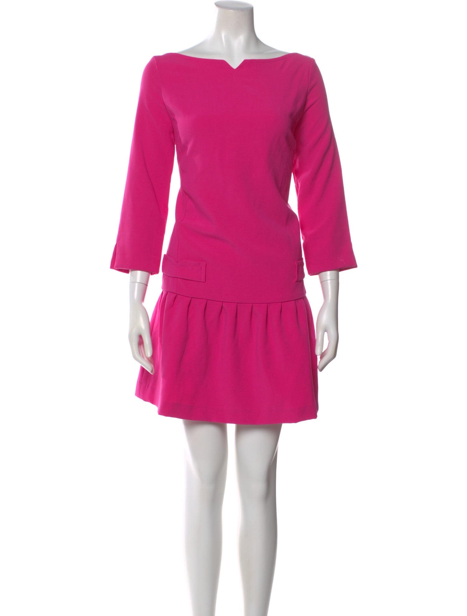 Victoria Beckham Bateau Neckline Mini Dress