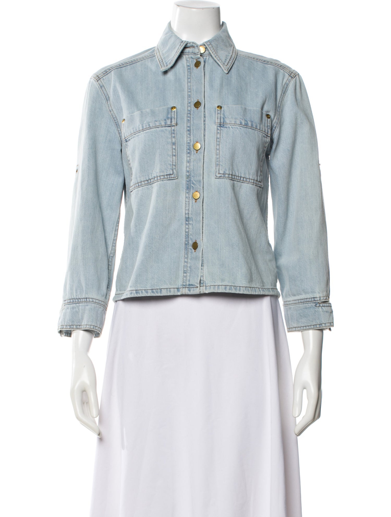 Victoria Beckham Long Sleeve Button-Up Top