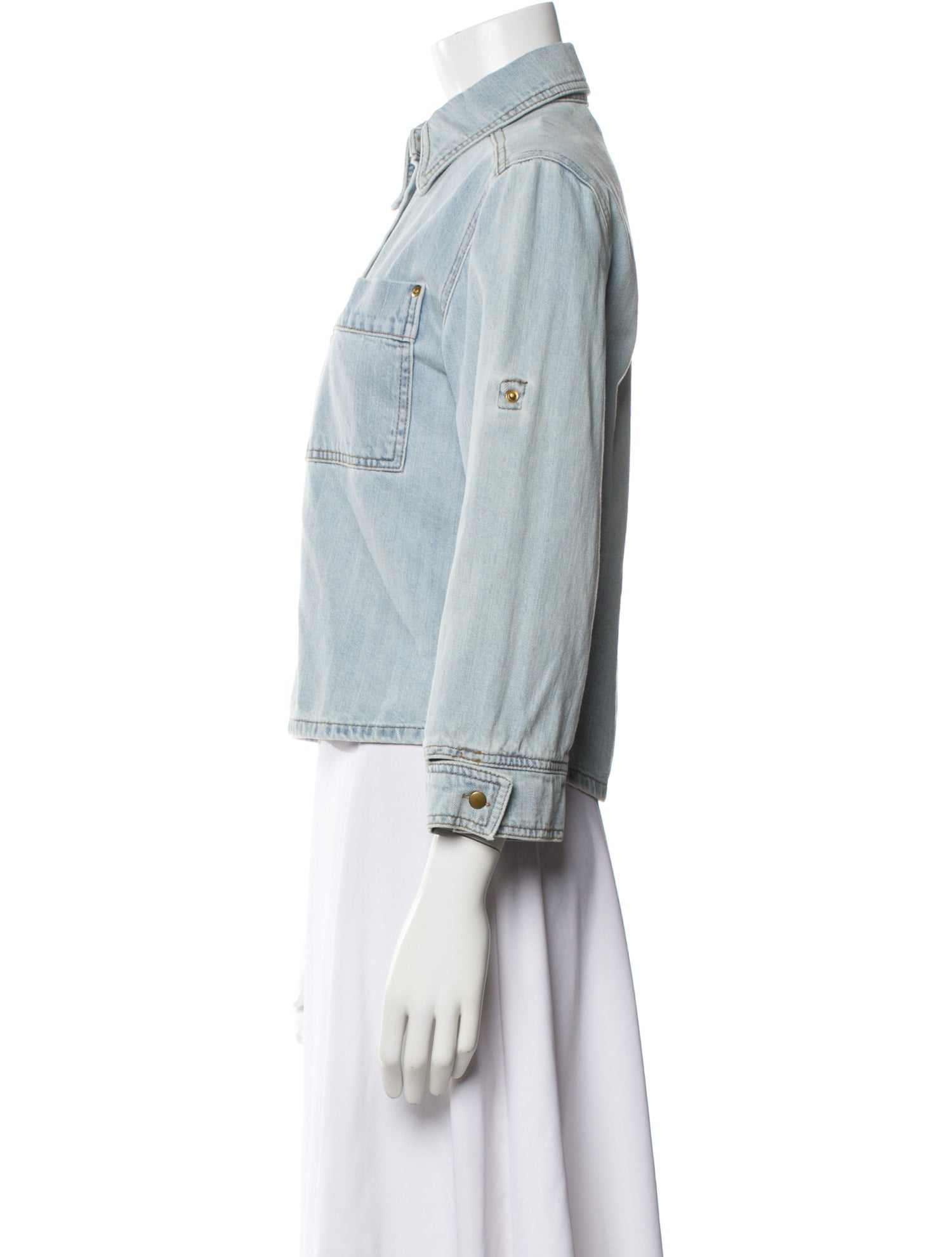 Victoria Beckham Long Sleeve Button-Up Top