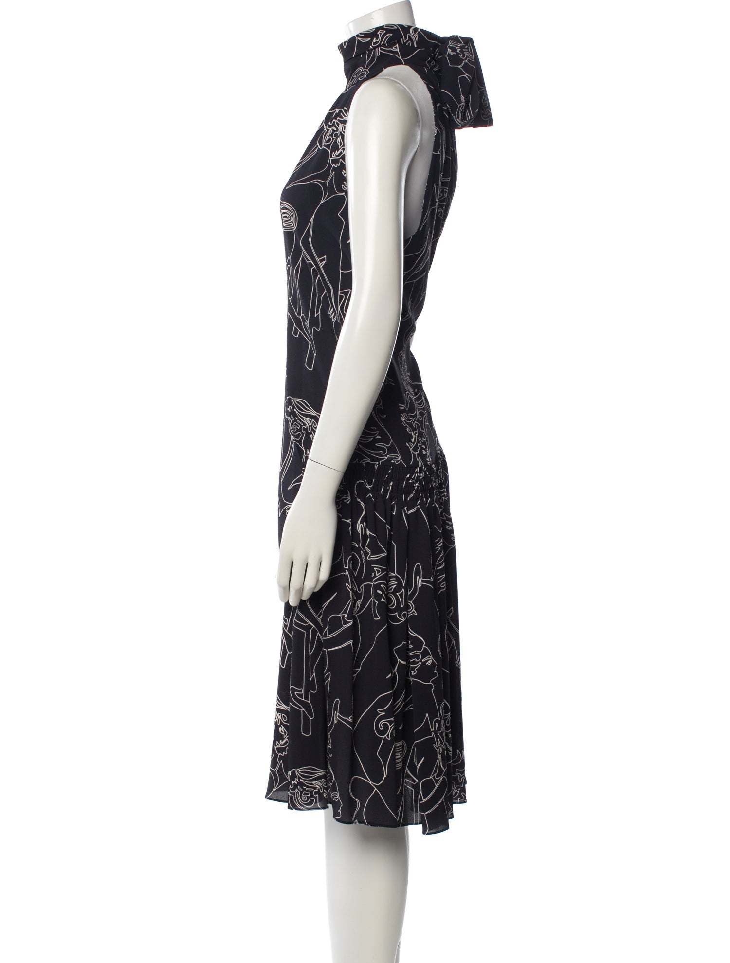 Victoria Beckham Printed Midi Length Dress