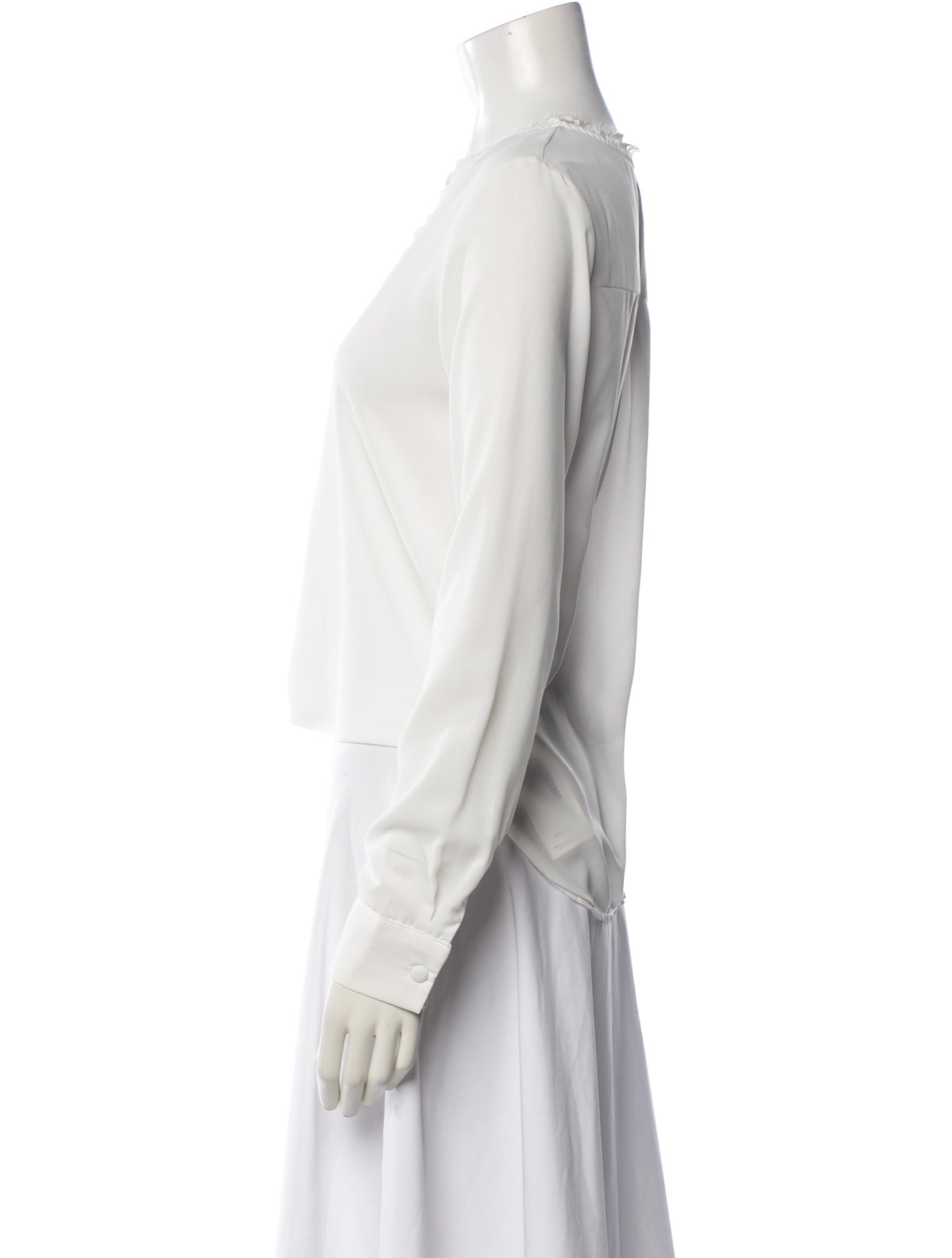 Victoria Beckham V-Neck Long Sleeve Blouse