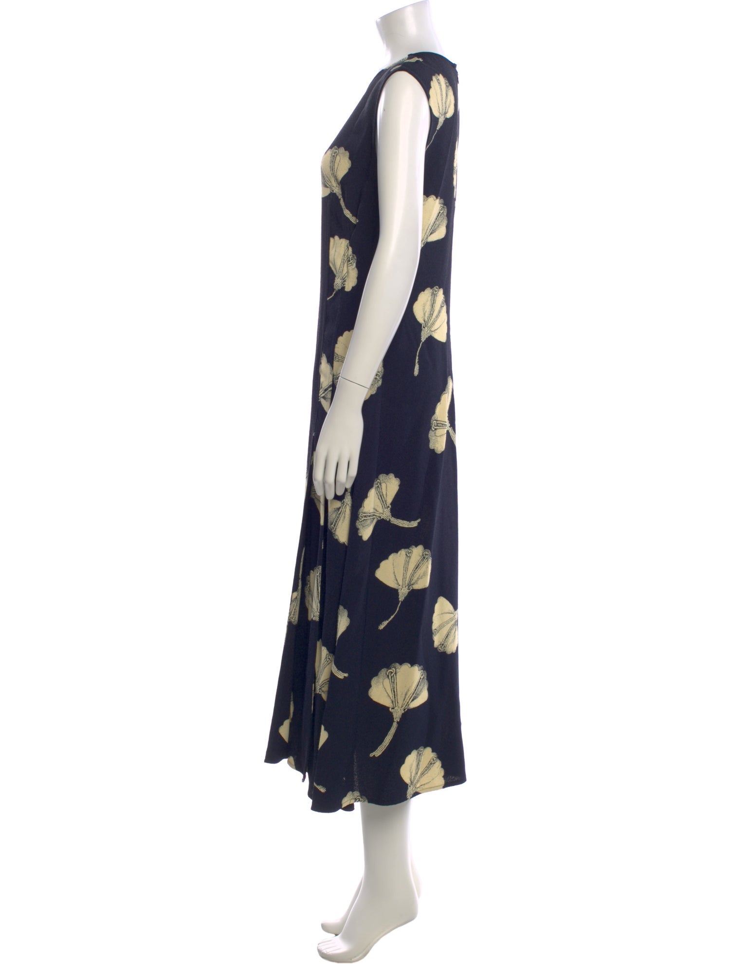 Victoria Beckham Printed Long Dress
