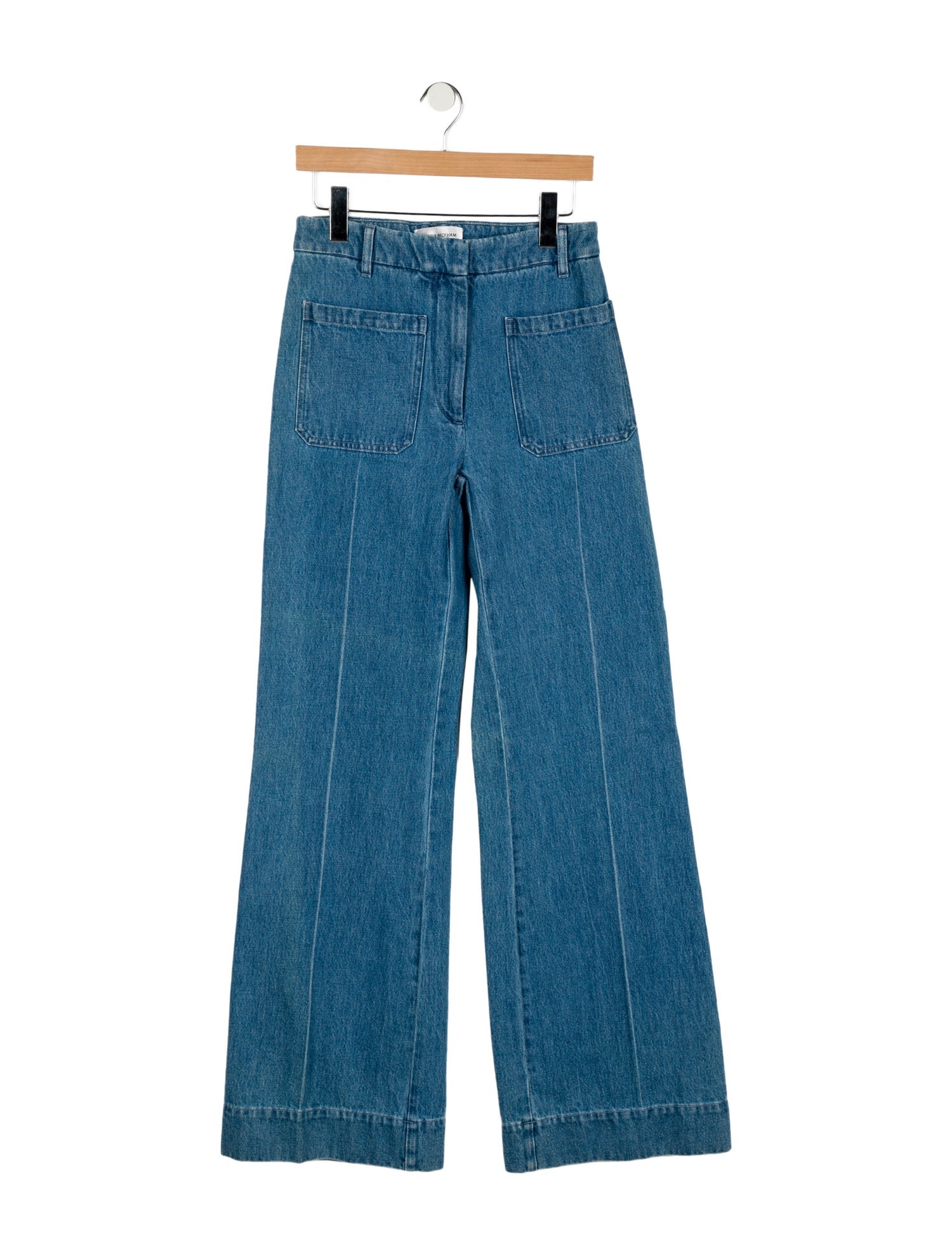 Victoria Beckham Mid-Rise Wide Leg Jeans