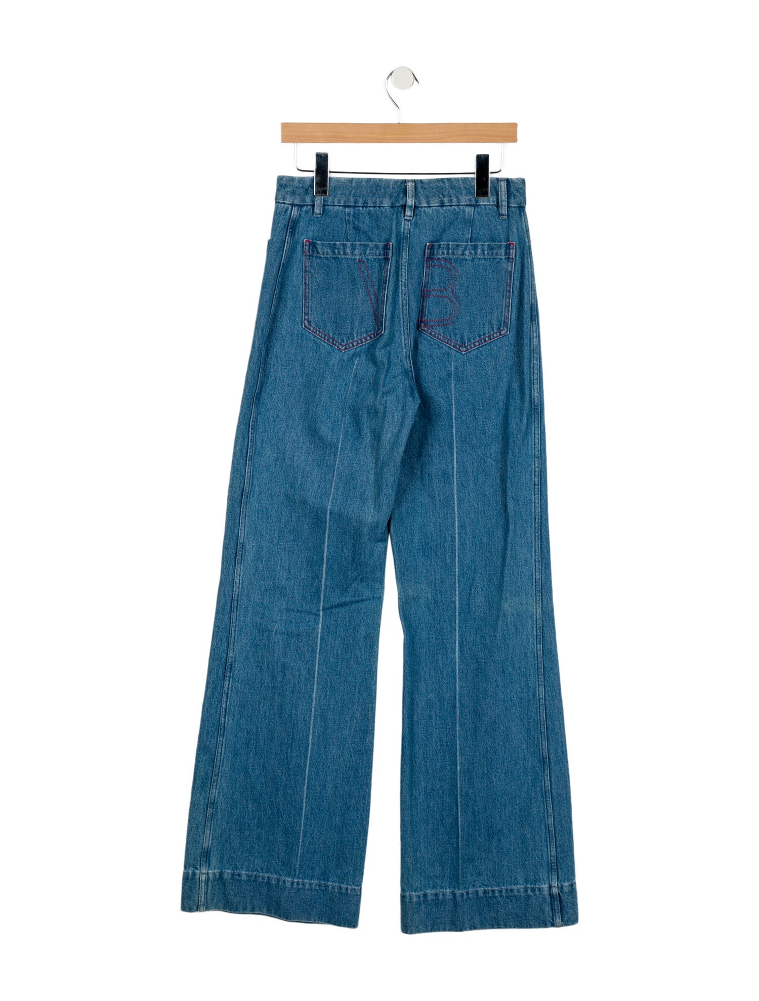 Victoria Beckham Mid-Rise Wide Leg Jeans