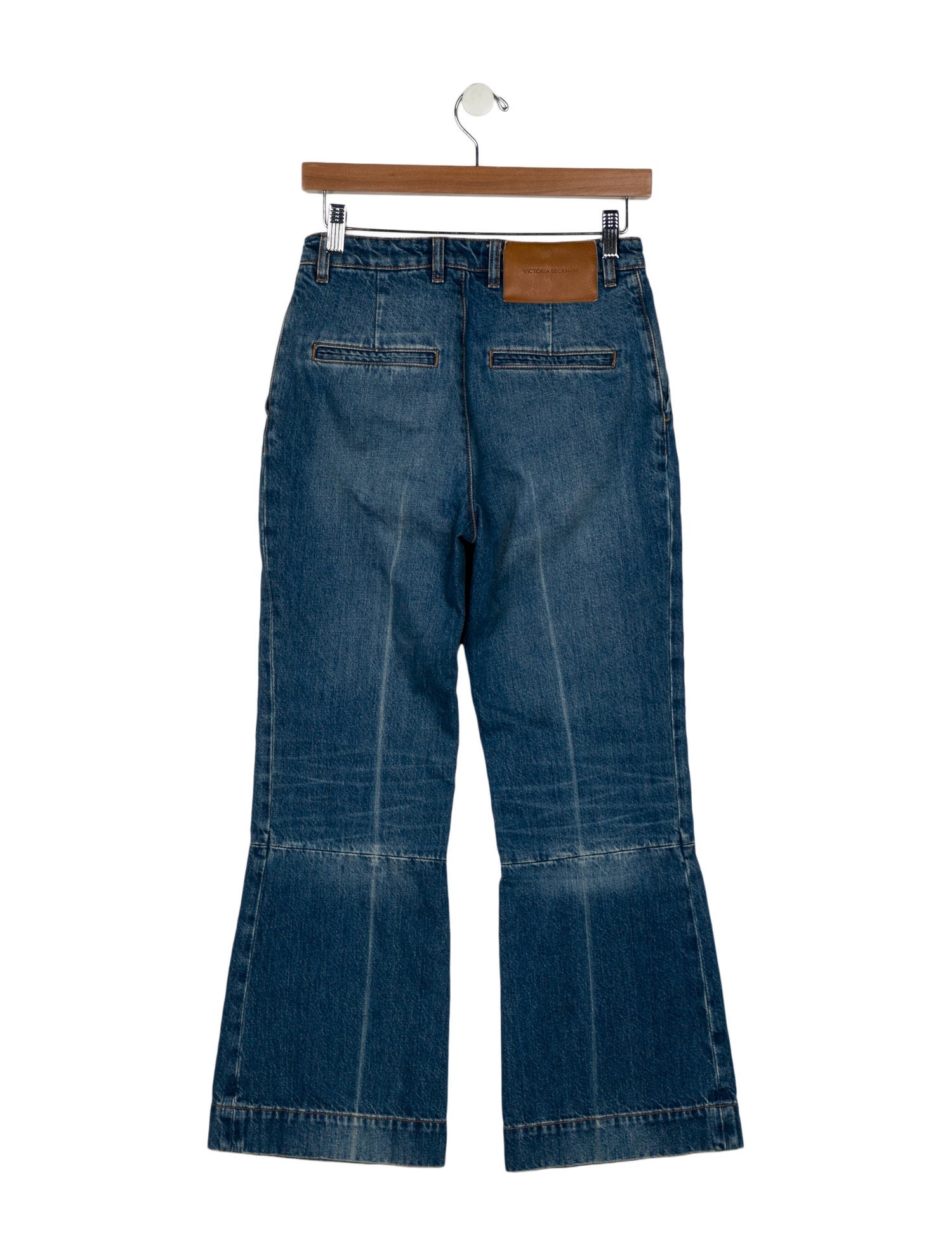 Victoria Beckham Mid-Rise Wide Leg Jeans