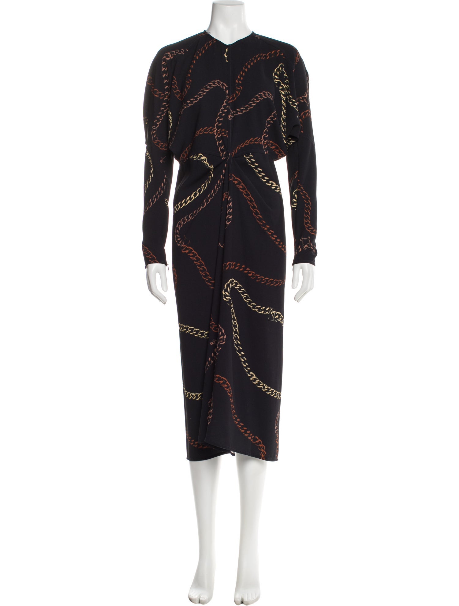 Victoria Beckham Printed Midi Length Dress w/ Tags