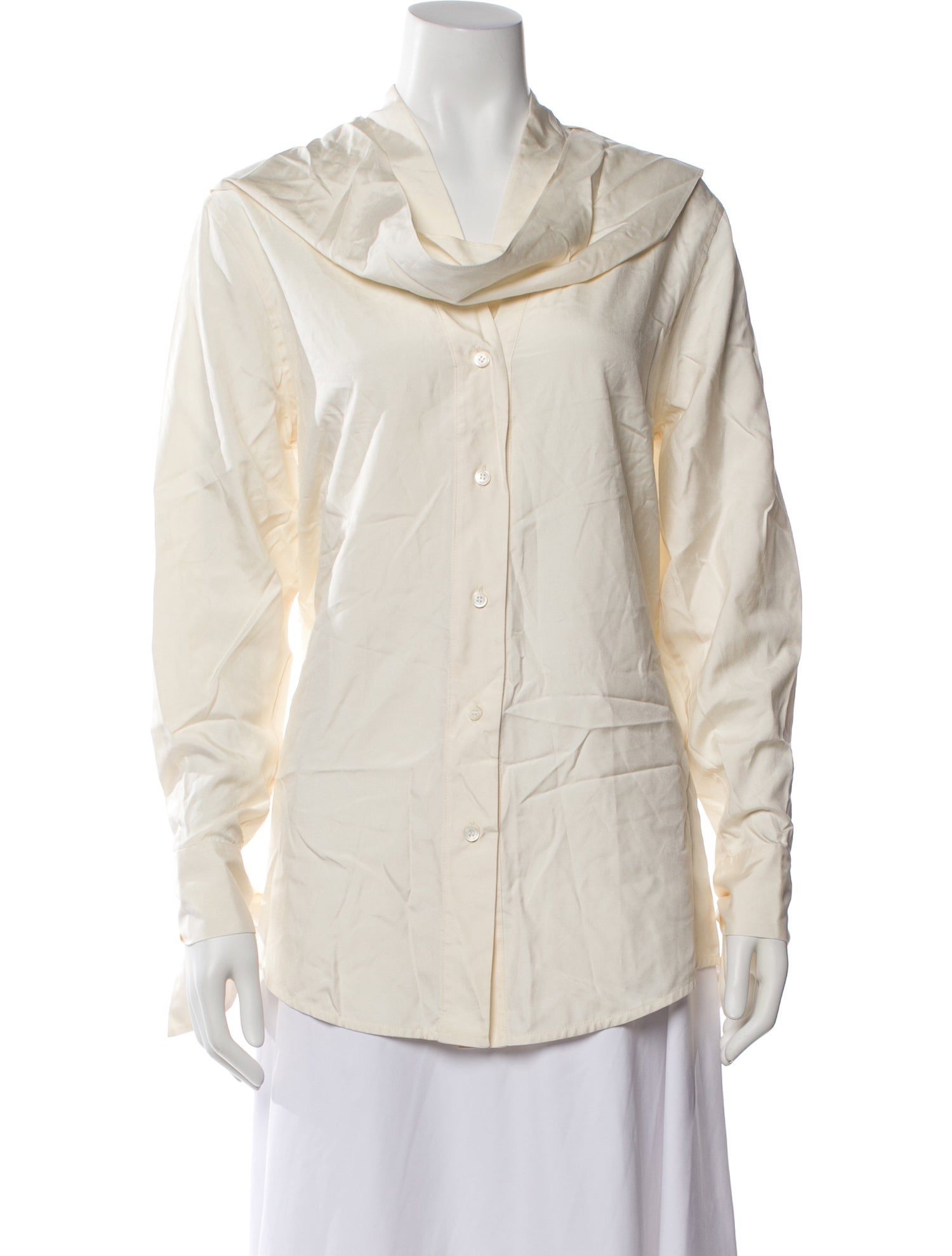 Victoria Beckham Silk Cowl Neck Blouse