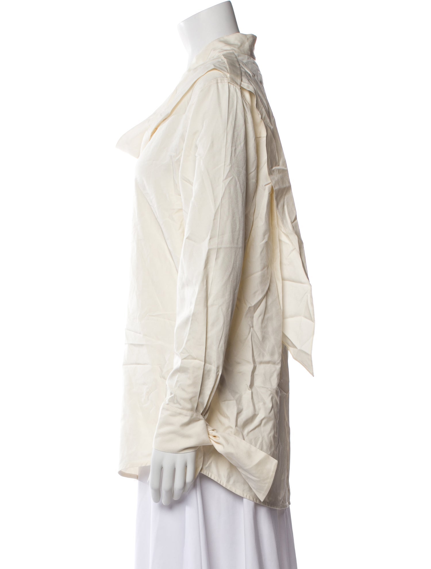 Victoria Beckham Silk Cowl Neck Blouse