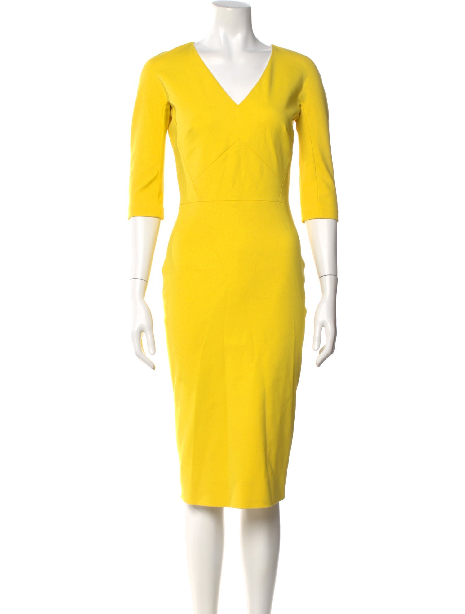 Victoria Beckham V-Neck Midi Length Dress