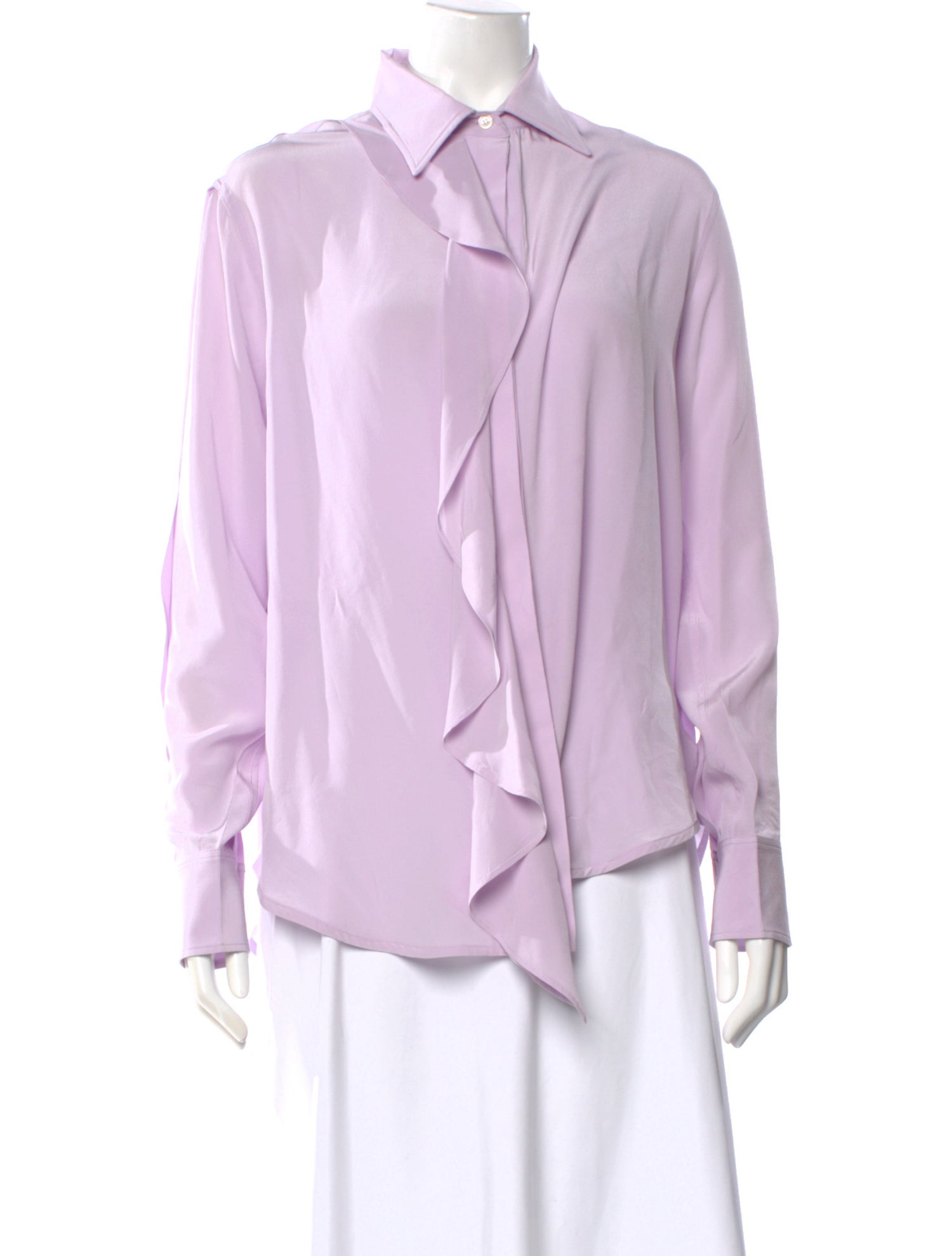 Victoria Beckham Silk Long Sleeve Blouse