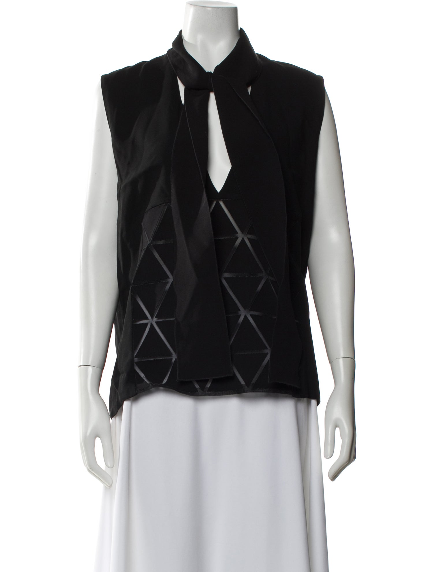 Victoria Beckham Patterned V-Neck Top