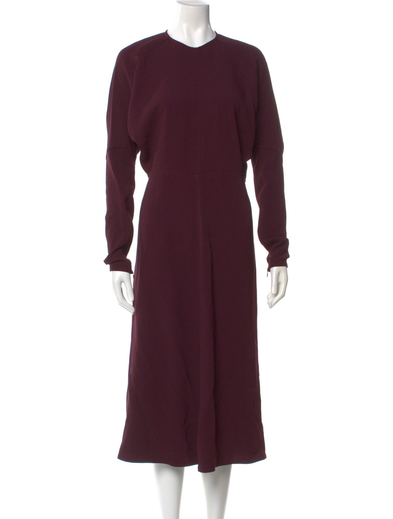 Victoria Beckham Crew Neck Midi Length Dress