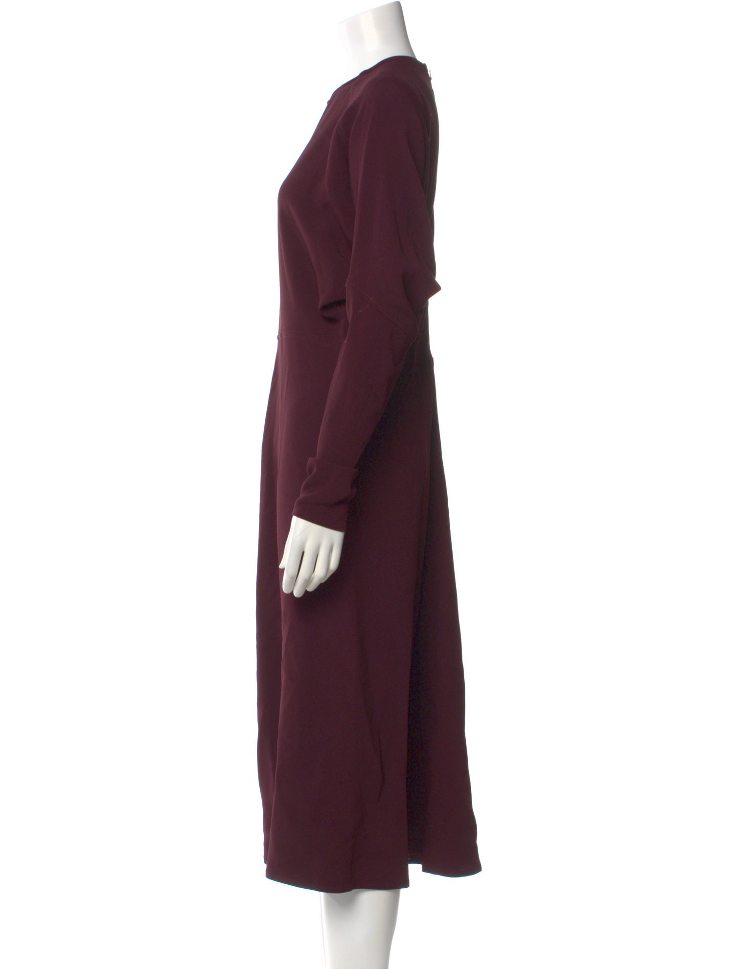 Victoria Beckham Crew Neck Midi Length Dress