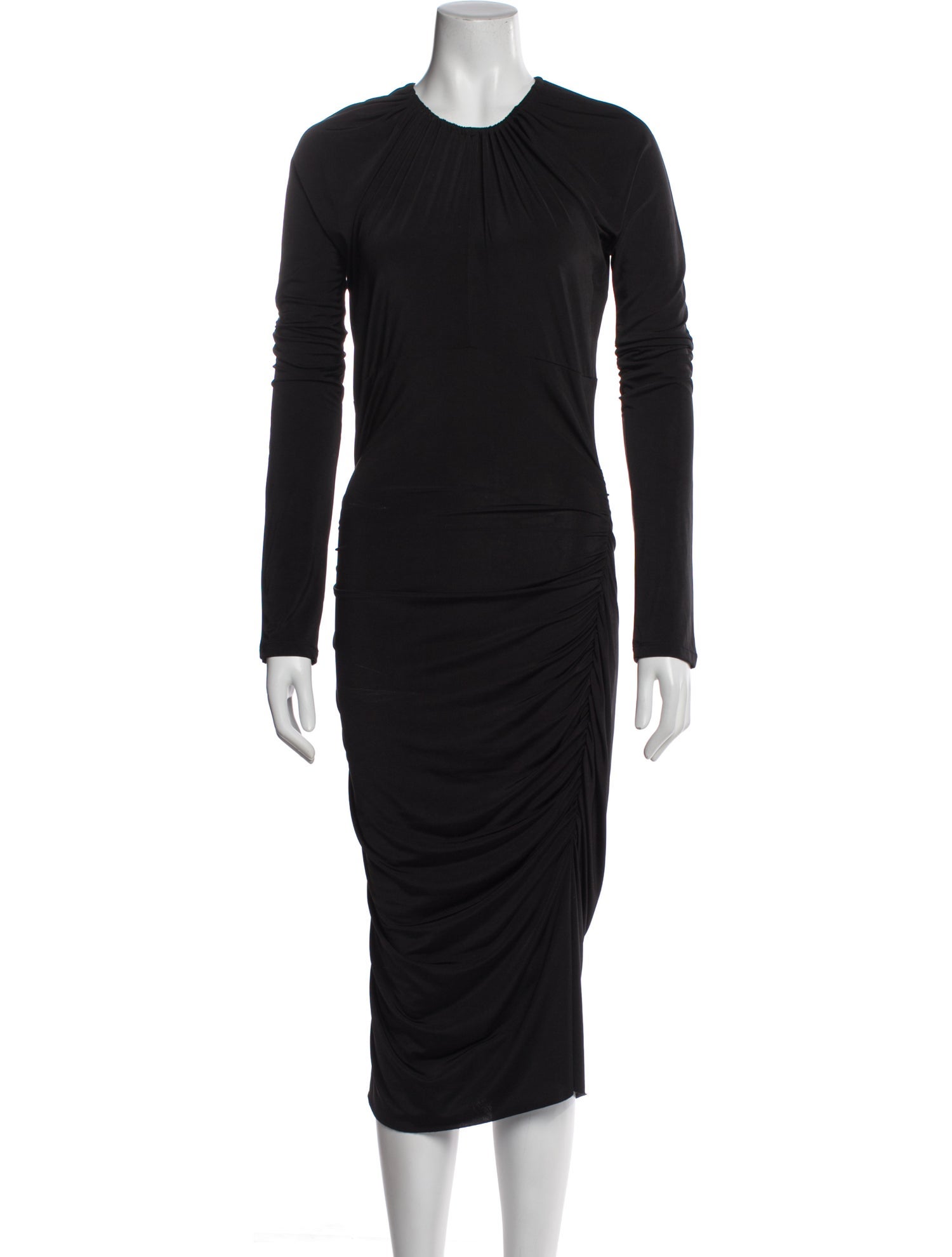 Victoria Beckham Crew Neck Midi Length Dress