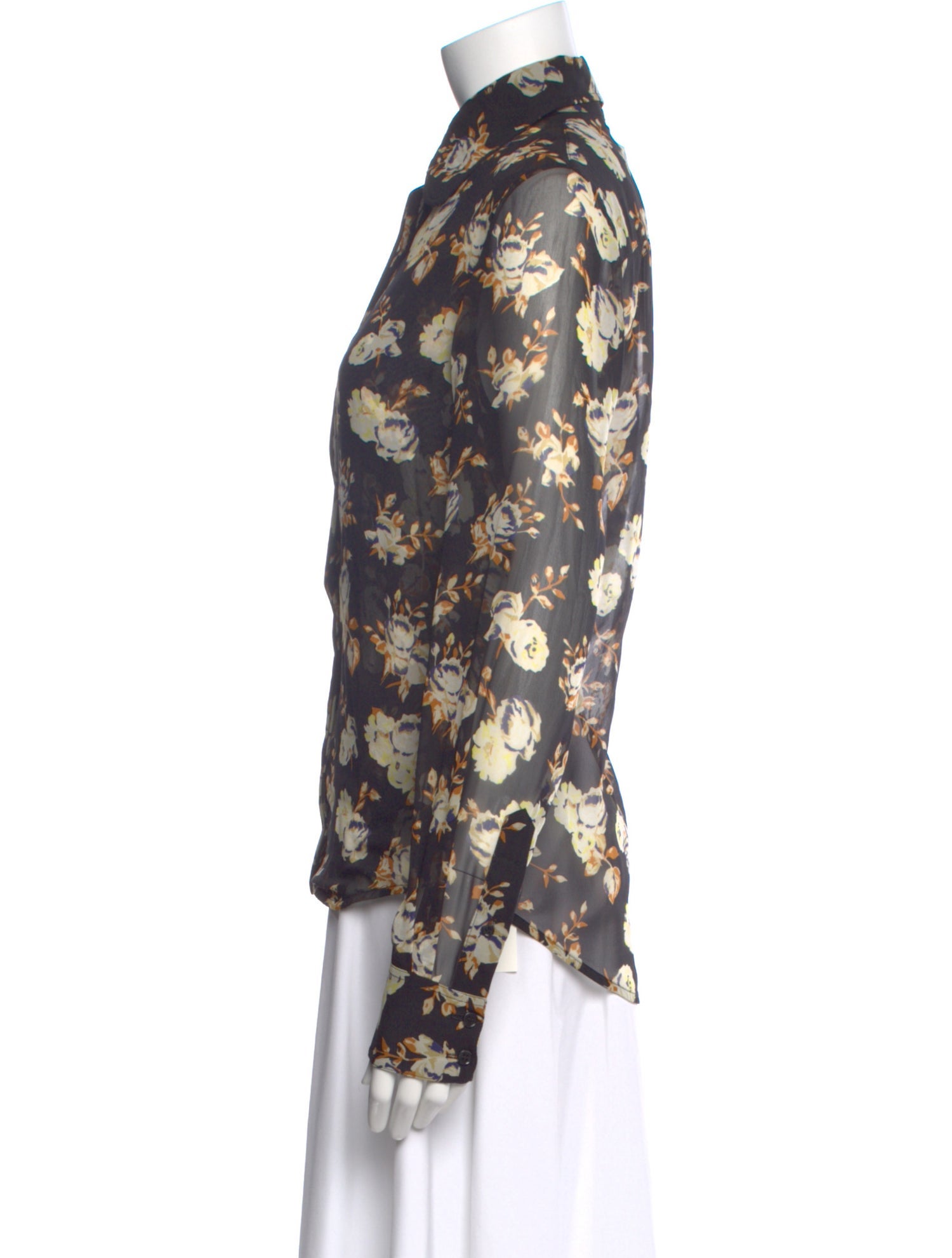 Victoria Beckham Silk Floral Print Blouse w/ Tags