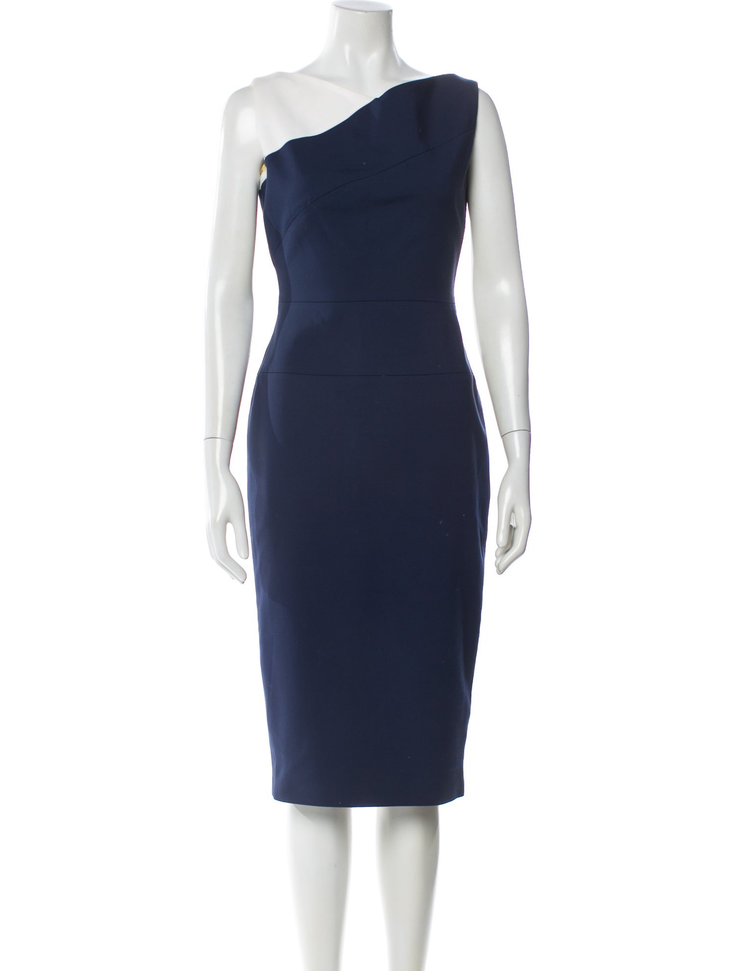 Victoria Beckham One-Shoulder Midi Length Dress