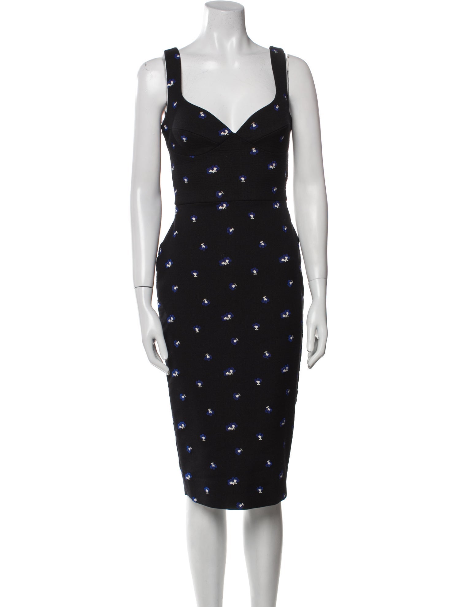 Victoria Beckham Printed Midi Length Dress