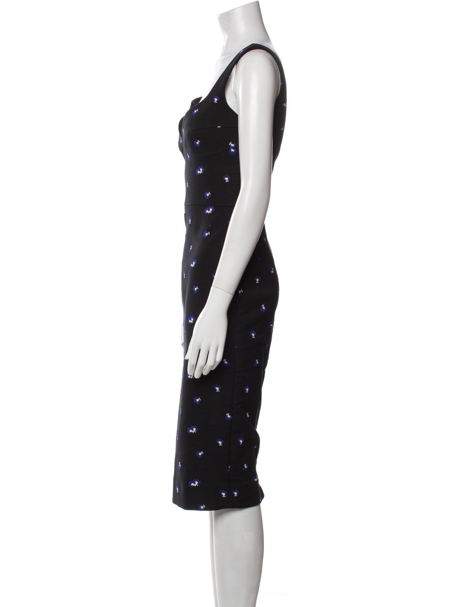 Victoria Beckham Printed Midi Length Dress