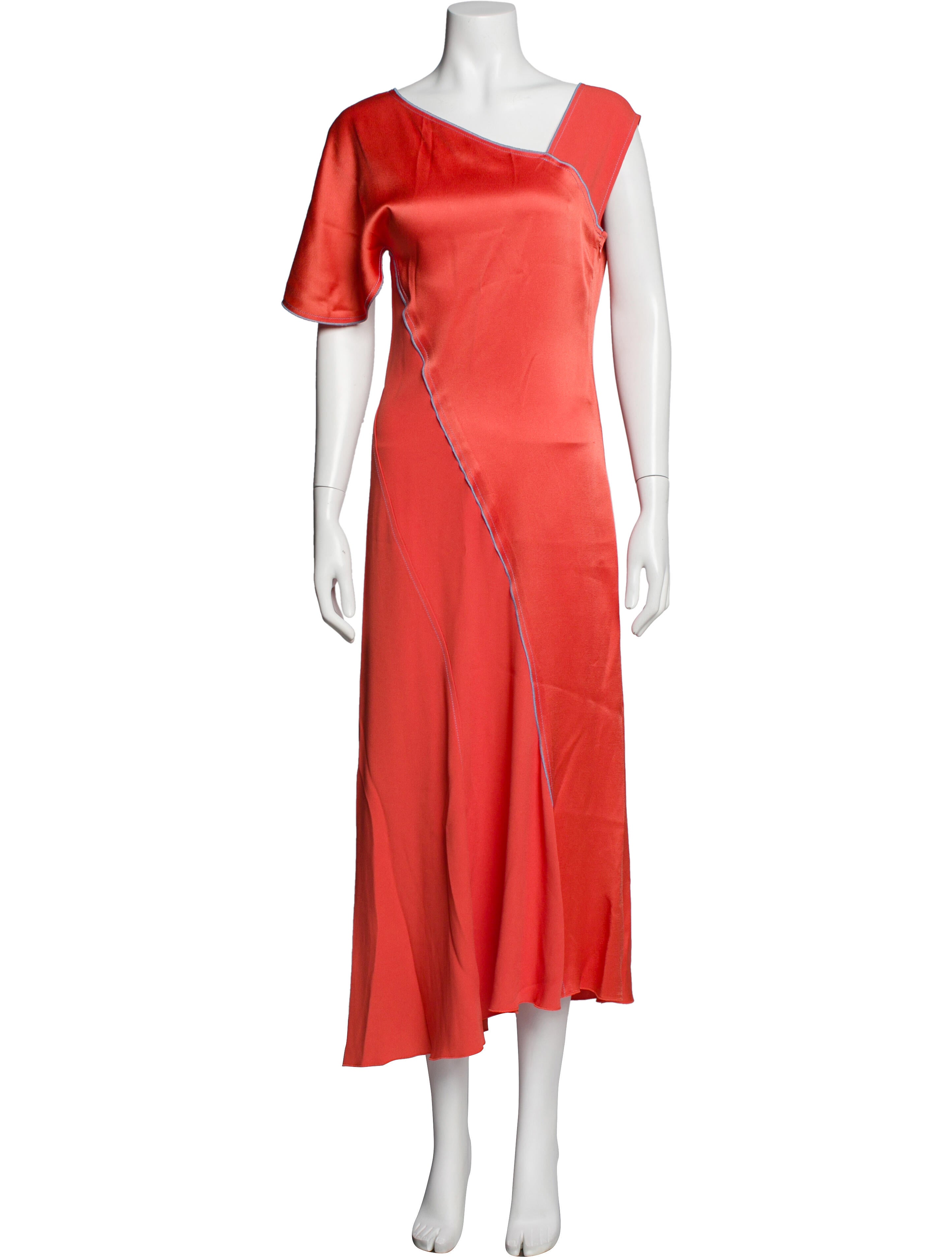 victoria beckham orange dress celebrating love!!! @victoriabeckham @judethebrand @verafied_official Maxi dress for women from Victoria Beckham in orange Victoria Beckham Womens One Shoulder