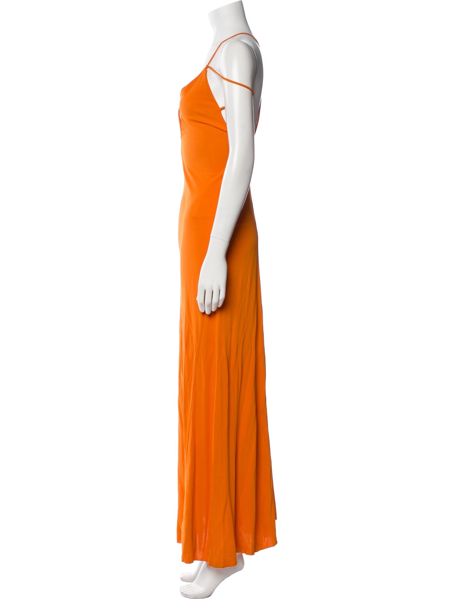 victoria beckham orange dress Drape Sleeve Midi it embodies the easy sophistication of 1990s style with a contemporary point of difference. V-Neck Long Dress