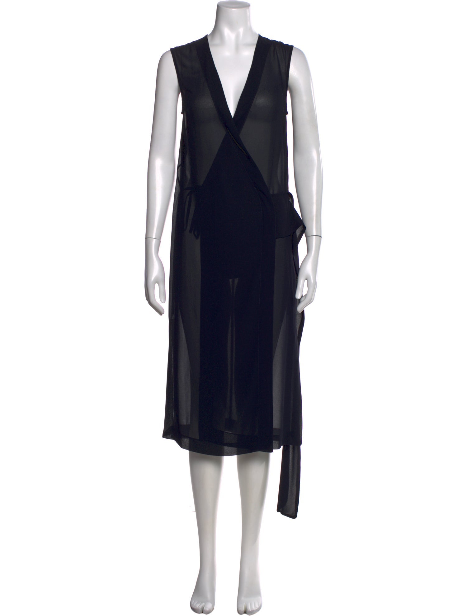 Victoria Beckham V-Neck Midi Length Dress