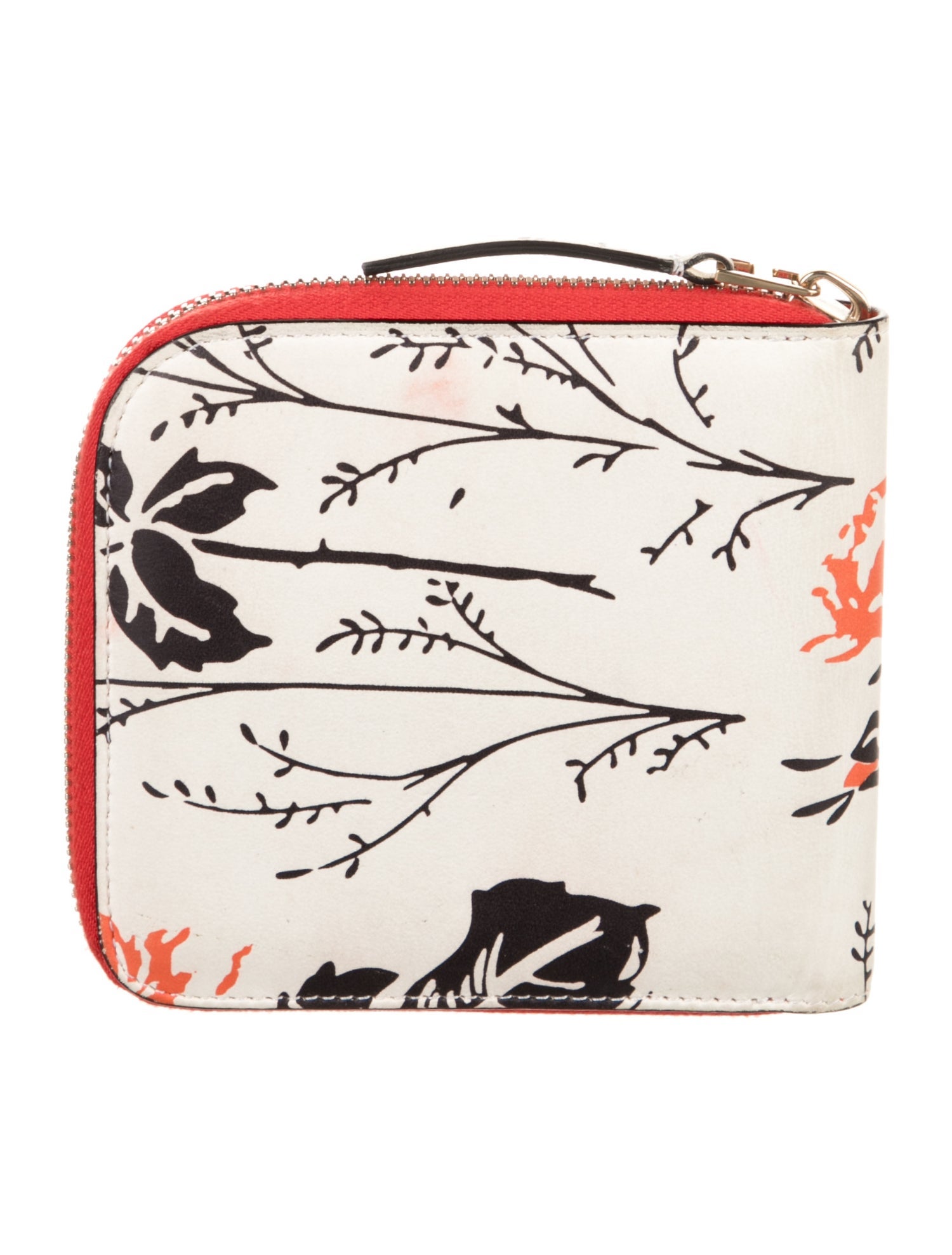 Victoria Beckham Leather Floral Print Wallet