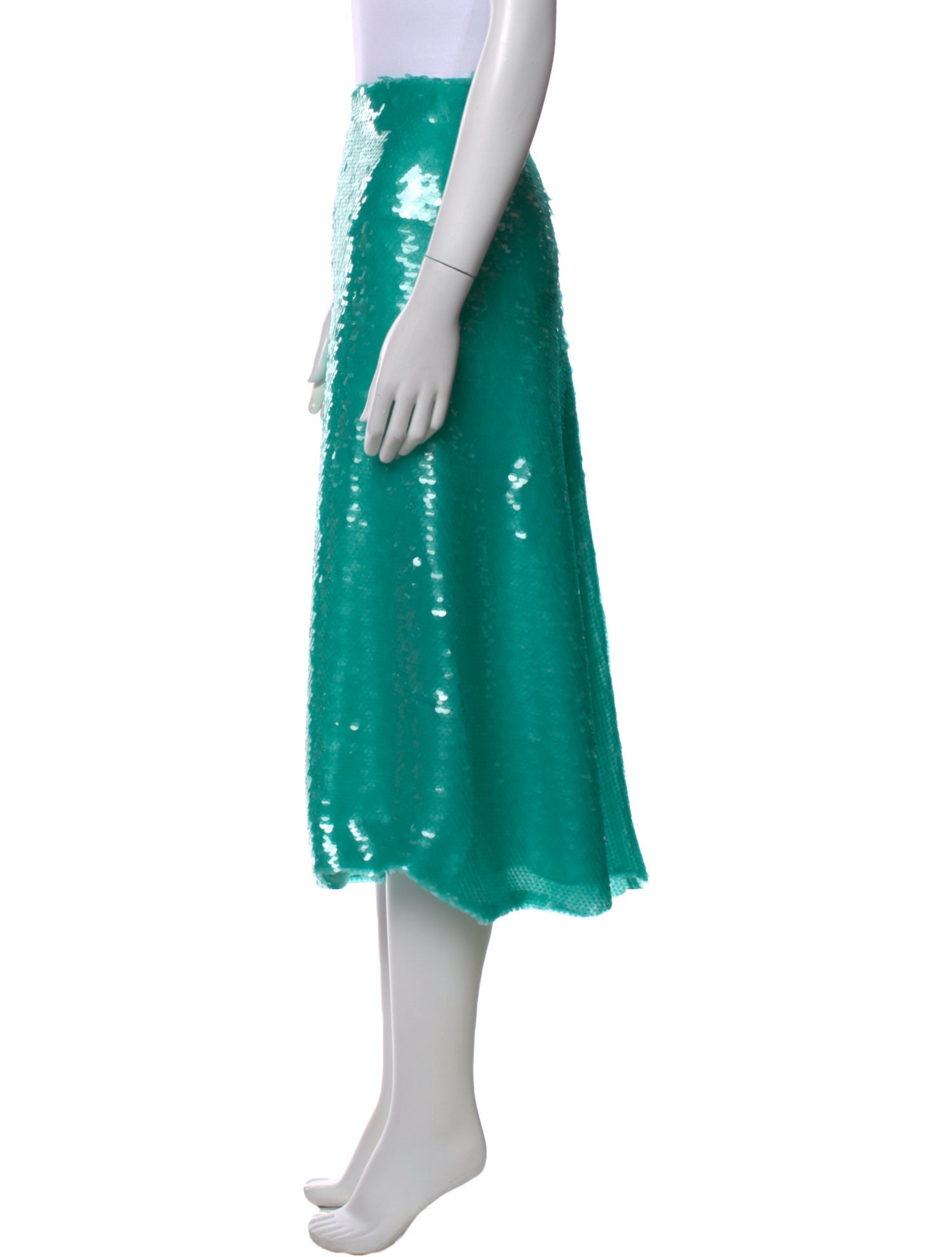 Victoria Beckham Patterned Midi Length Skirt