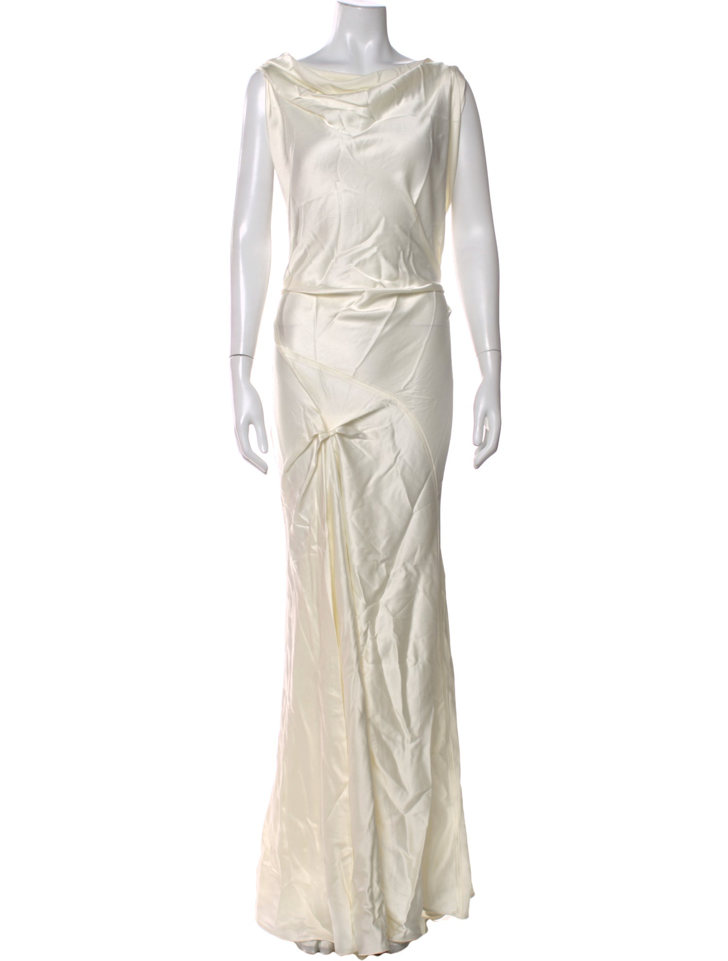 Victoria Beckham Cowl Neck Long Dress