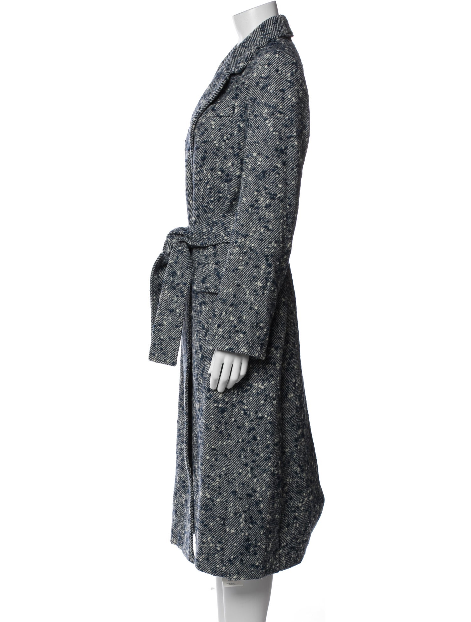 Victoria Beckham Wool Tweed Pattern Coat