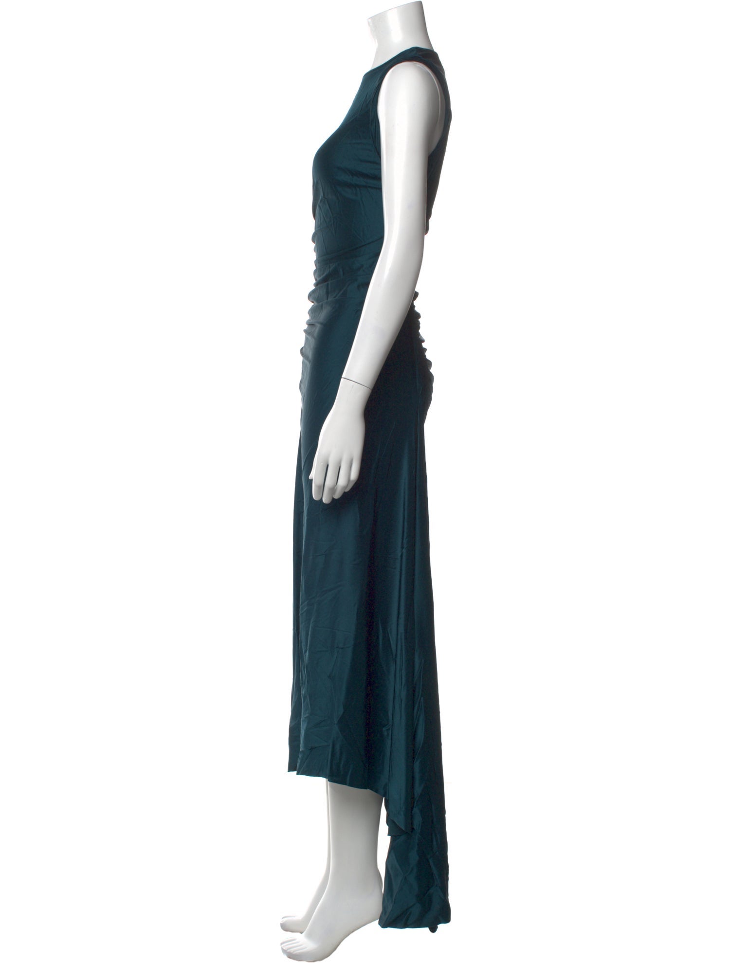 Victoria Beckham Crew Neck Midi Length Dress