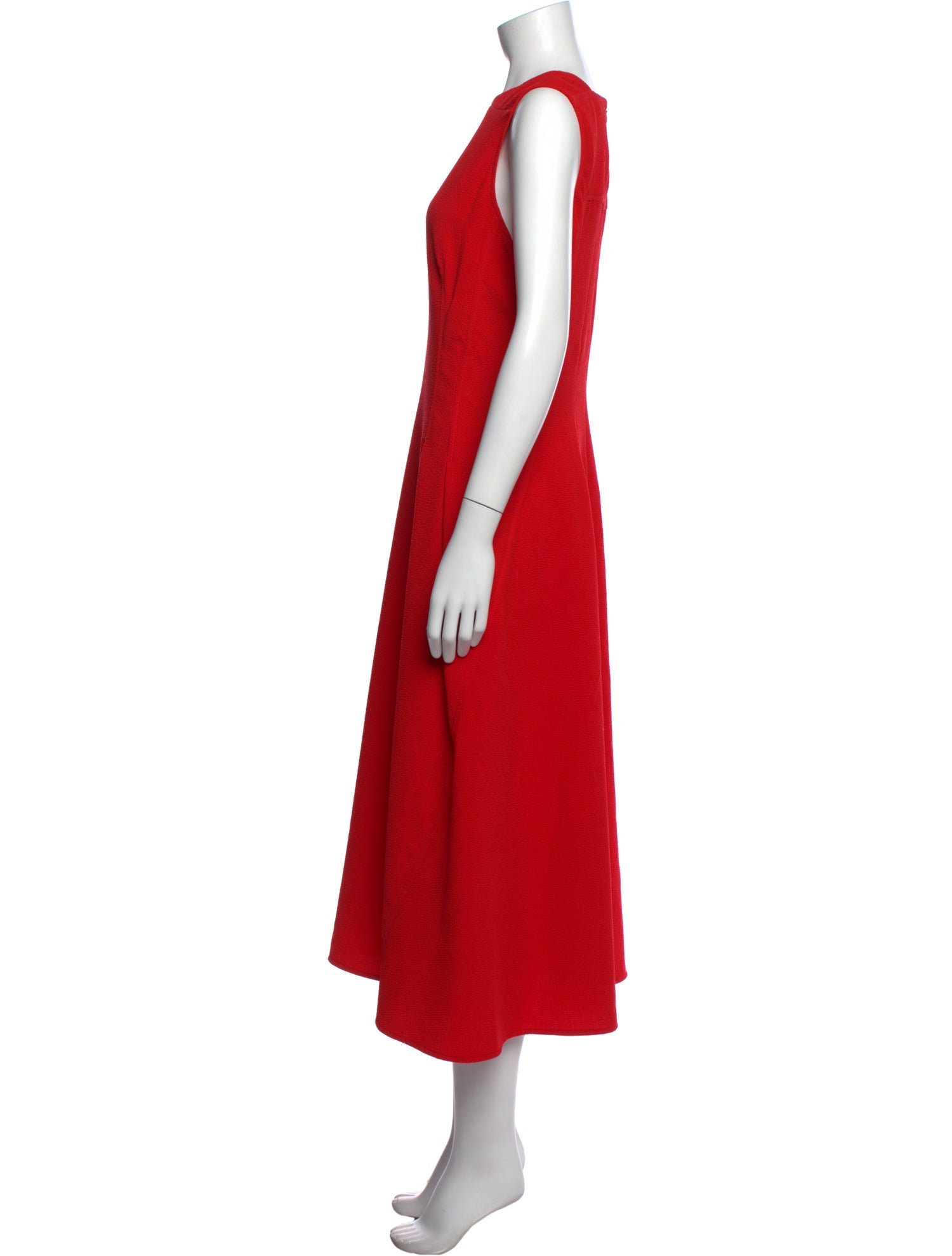 Victoria Beckham Scoop Neck Midi Length Dress