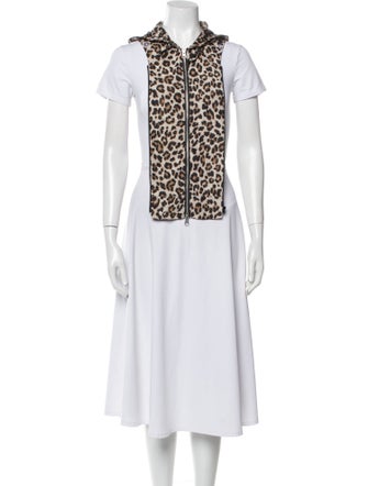 Veronica Beard x Bandier Animal Print Cowl Neck Tunic