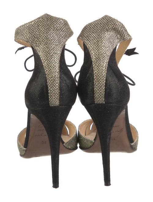 Valentina Carrano Suede Colorblock Pattern Pumps